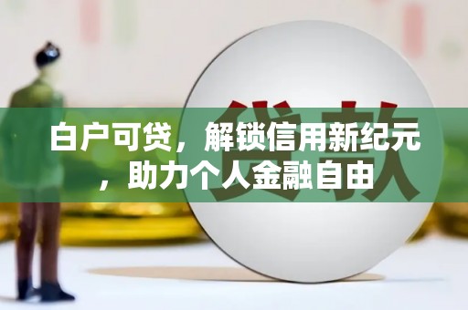 平度白户可贷，解锁信用新纪元，助力个人金融自由