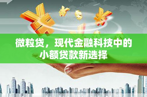 平度微粒贷，现代金融科技中的小额贷款新选择