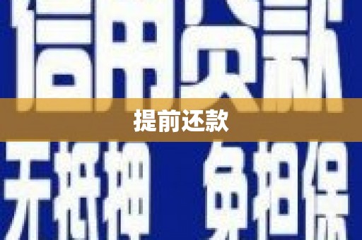 平度提前还款