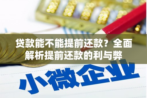 平度贷款能不能提前还款？全面解析提前还款的利与弊