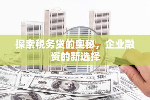 平度探索税务贷的奥秘，企业融资的新选择