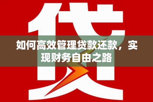 平度如何高效管理贷款还款，实现财务自由之路