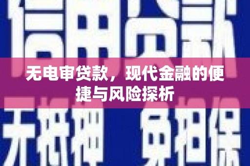 平度无电审贷款，现代金融的便捷与风险探析