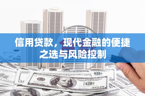 平度信用贷款，现代金融的便捷之选与风险控制
