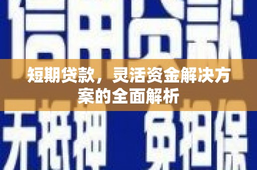 平度短期贷款，灵活资金解决方案的全面解析