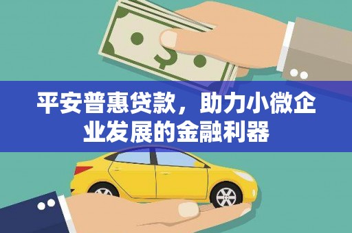 平度平安普惠贷款，助力小微企业发展的金融利器