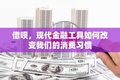 平度借呗，现代金融工具如何改变我们的消费习惯