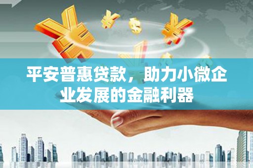 平度平安普惠贷款，助力小微企业发展的金融利器