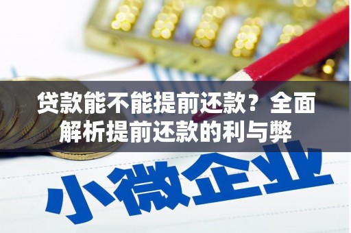 平度贷款能不能提前还款？全面解析提前还款的利与弊