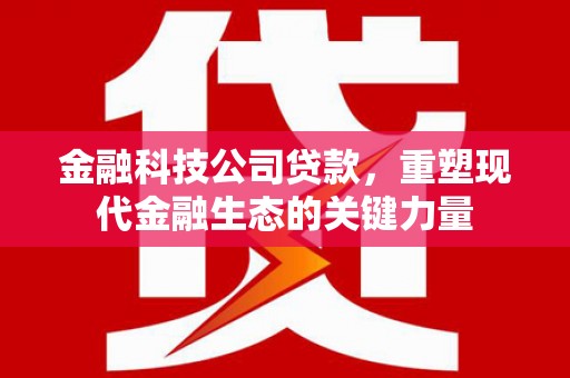 平度金融科技公司贷款，重塑现代金融生态的关键力量