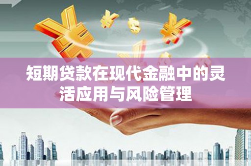 平度短期贷款在现代金融中的灵活应用与风险管理