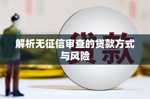 平度解析无征信审查的贷款方式与风险